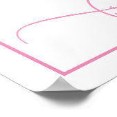 "Pretty In Pink" Bruidsfeest Verwelkoming Poster (Hoek)