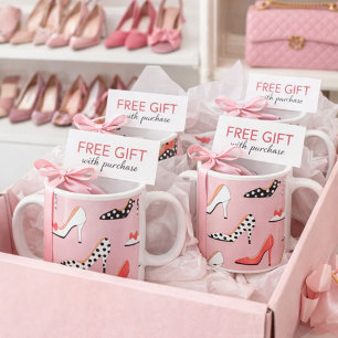 Pretty in Pink Hoge Hak  Koffiemok