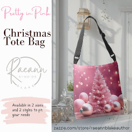Pretty in Pink Kerstontwerp Boodschappentas Crossbody Tas