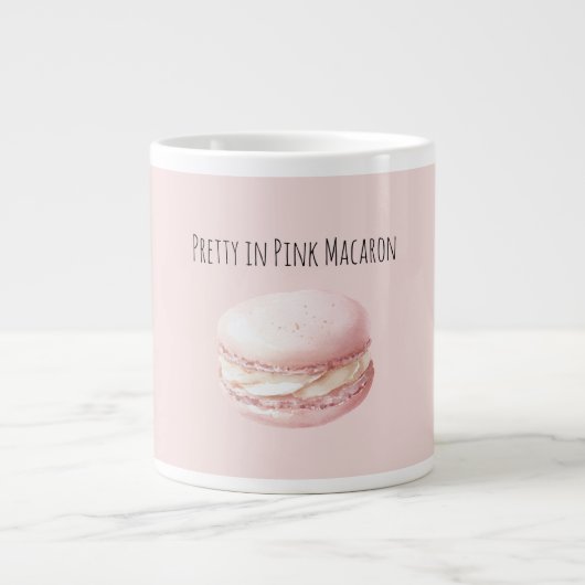 Pretty in Pink Macaron Grote Koffiekop (Voorkant)