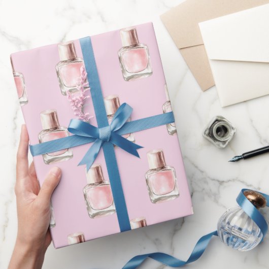 Pretty in Pink nagellak bruidsfeest Cadeaupapier (Geschenken)