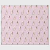 Pretty in Pink nagellak bruidsfeest Cadeaupapier (Vlak)