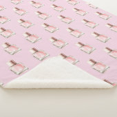 Pretty in Pink Nail Polish Bridal Shower Sherpa Deken (3/4)