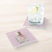 Pretty in Pink Nail Polish Glazen Onderzetter (Schuin)