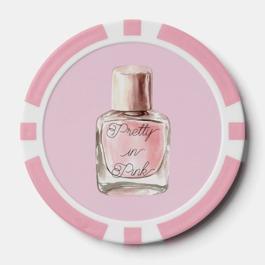 Pretty in Pink Nail Polish Poker Chips (Voorkant)