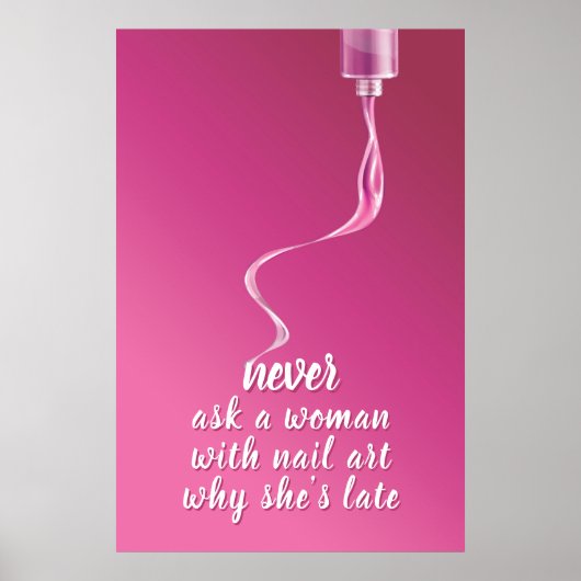 Pretty in Pink Nails Poster (Voorkant)