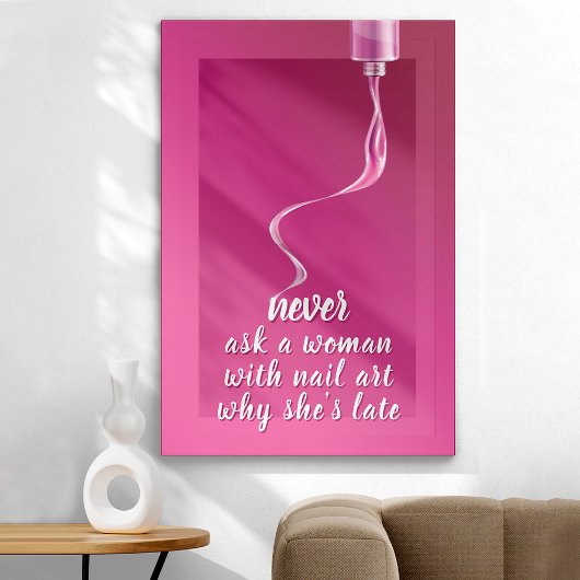 Pretty in Pink Nails Poster