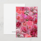 Pretty in Pink Rose Collage Notitiekaartje (Voorkant / Achterkant)