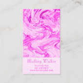 Pretty In Pink Roze Blos Blush Roze Visitekaartje (Achterkant)