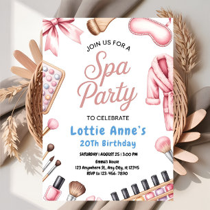 Pretty In Pink Spa-feestje Kaart