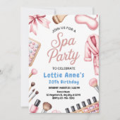 Pretty In Pink Spa-feestje Kaart (Voorkant)