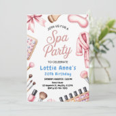 Pretty In Pink Spa-feestje Kaart (Staand voorkant)