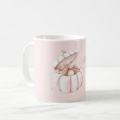 Pretty in Pink Strik Pompoen Parel Koffiemok (Voorkant links)
