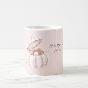 Pretty in Pink Strik Pompoen Parel Koffiemok