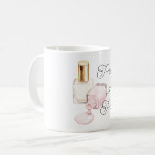 Pretty in Pink Witte Nagellak Koffiemok (Voorkant links)