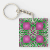 Pretty In Purple Floral Sleutelhanger (Voorkant)