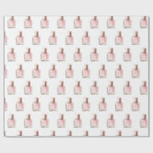 Pretty in White Pink Nail Polish Bridal Shower Cadeaupapier (Vlak)