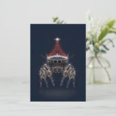 Pretty Jumping Spider Christmas Cards Feestdagenkaart (Staand voorkant)