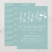 Pretty Kerstfeest Munt Hand Lettering Kaart (Voorkant / Achterkant)