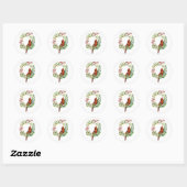 Pretty Klassieke Kardinaalrode Vogel Ronde Sticker (Vel)