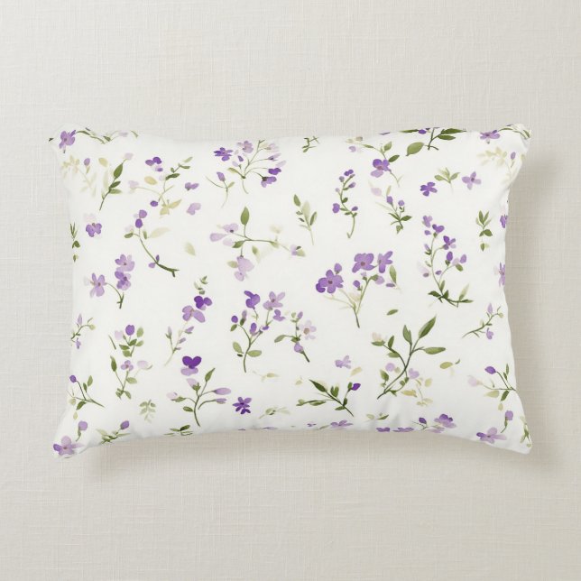 Pretty Lavender Flowers Accent Kussen (Voorkant)