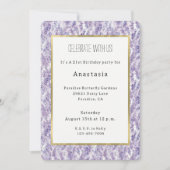 Pretty Lavender Flowers Birthday Kaart (Voorkant)