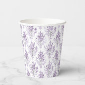 Pretty Lavender Flowers Birthday Papieren Bekers (Achterkant)