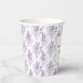 Pretty Lavender Flowers Birthday Papieren Bekers (Rechts)