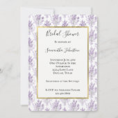 Pretty Lavender Flowers Bridal Shower Kaart (Voorkant)