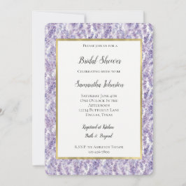 Pretty Lavender Flowers Bridal Shower Kaart