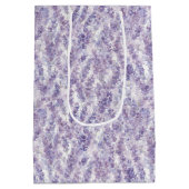 Pretty Lavender Flowers Bridal Shower Medium Cadeauzakje (Achterkant)