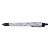 Pretty Lavender Flowers Bridal Shower Zwarte Inkt Pen (Bodem)