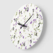 Pretty Lavender Flowers Grote Klok (Hoek)