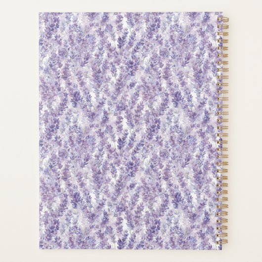 Pretty Lavender Flowers   Planner (Achterkant)