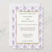 Pretty Lavender Flowers Wedding Kaart (Voorkant)