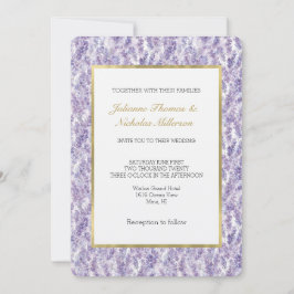 Pretty Lavender Flowers Wedding Kaart