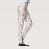 Pretty Lavender Purple Blush Pink Flowers Leggings (Rechts)