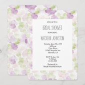 Pretty Lavender Purple Green Bridal Shower Kaart (Voorkant / Achterkant)