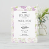 Pretty Lavender Purple Green Bridal Shower Kaart (Staand voorkant)