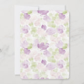 Pretty Lavender Purple Green Bridal Shower Kaart (Achterkant)