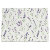 Pretty Lavender White Flowers Bridal Shower Groot Cadeauzakje (Voorkant)