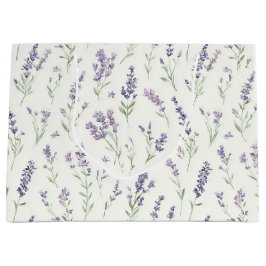 Pretty Lavender White Flowers Bridal Shower Groot Cadeauzakje