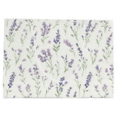 Pretty Lavender White Flowers Bridal Shower Groot Cadeauzakje (Achterkant)