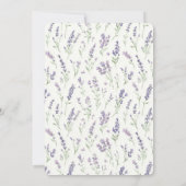 Pretty Lavender White Flowers Bridal Shower Kaart (Achterkant)