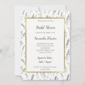 Pretty Lavender White Flowers Bridal Shower Kaart (Voorkant)