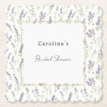 Pretty Lavender White Flowers Bridal Shower Kartonnen Onderzetters<br><div class="desc">Pretty Lavender White Flowers Bridal Shower</div>