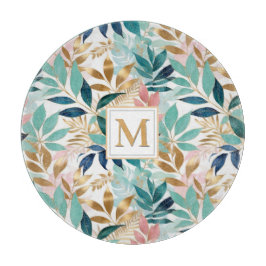 Pretty Leaves Patterned Summer Pastel Elegant Chic Snijplank