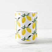 Pretty Lemon Pattern Monogram Name Mug Koffiemok (Center)