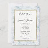 Pretty Light Blue Bridal Shower  Kaart (Voorkant)