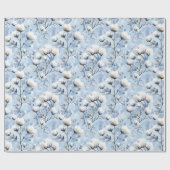 Pretty Light Blue White Floral Bridal Shower Cadeaupapier (Vlak)